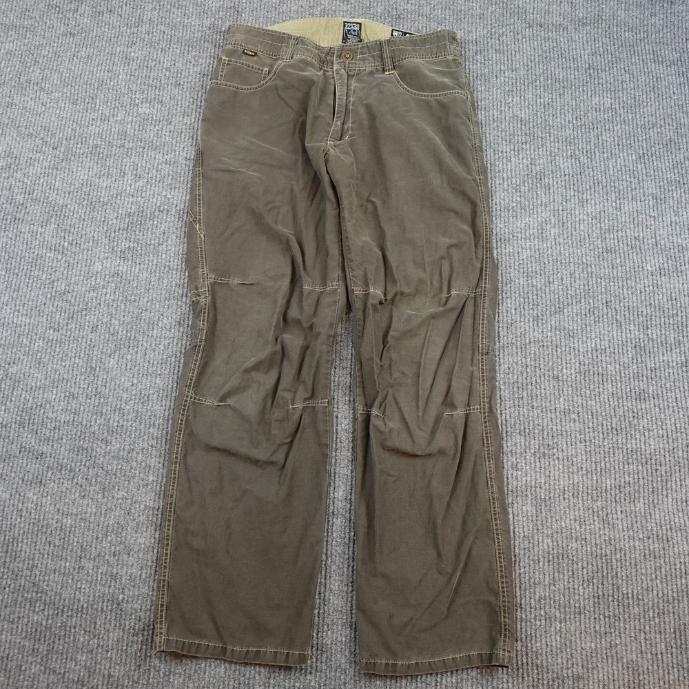 Kuhl Revolvr Pants Mens 32x30 Brown Cotton Nylon Hiking Outdoor Relaxed Fit